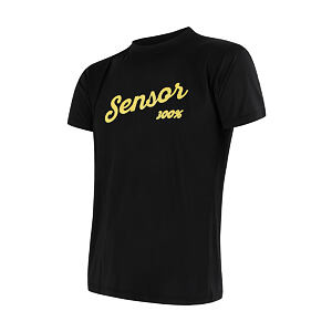 SENSOR COOLMAX FRESH PT tee ss MEN blk logo