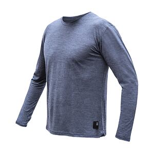 SENSOR MERINO LITE MEN TEE LS mottled blue