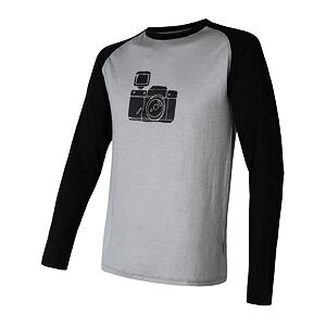 MERINO ACTIVE PT tee ls MEN gry/blk camera