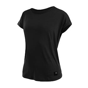 SENSOR MERINO AIR TRAVELLER WOM SS TEE BLK