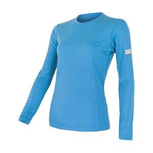 SENSOR MERINO ACTIVE TEE LS WOM BLUE