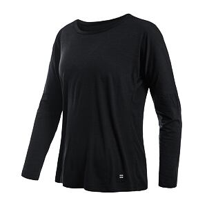 SENSOR MERINO AIR traveller WOM LS TEE black