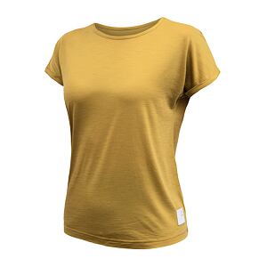 SENSOR MERINO AIR traveller WOM TEE SS mustard