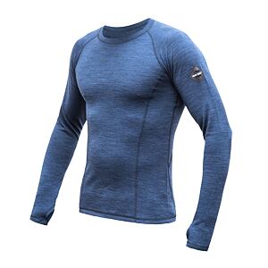 SENSOR MERINO BOLD MEN TEE LS cool blue