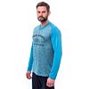 CYCLE jersey LS MEN blu/blu CHARGER