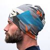 SENSOR BEANIE MERINO IMPRESS blue/camo