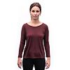 SENSOR MERINO AIR traveller WOM TEE LS port red